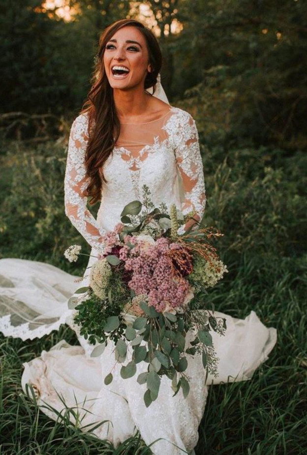 هكذا بدت العروس في يوم زفافها