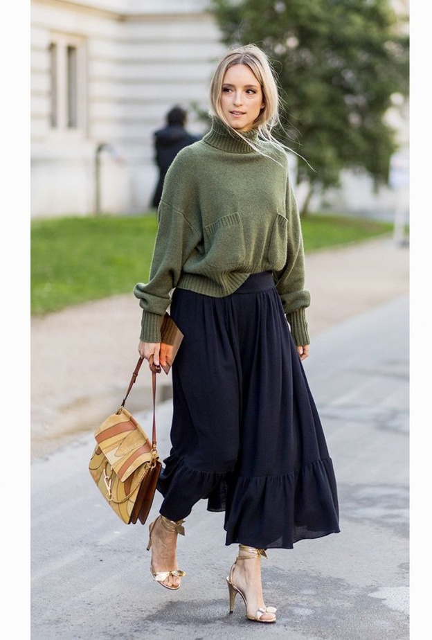 اللون الزيتي موضة شتاء 2018 وهذه أجمل الطرق لاعتماده