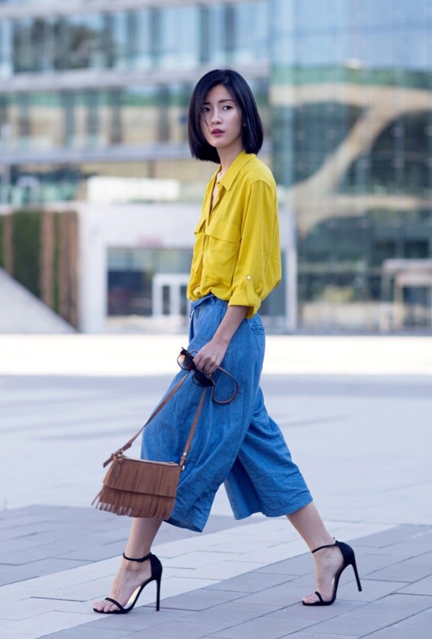 بلايز شيفون كم طويل بأساليب متعددة