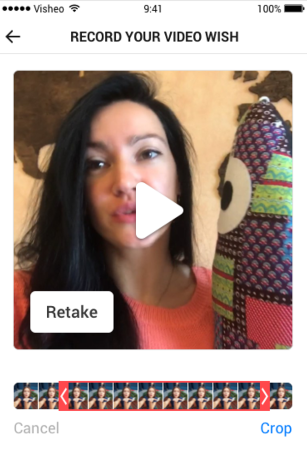 Visheo تطبيق على آيفون للمعايدة بفيديو