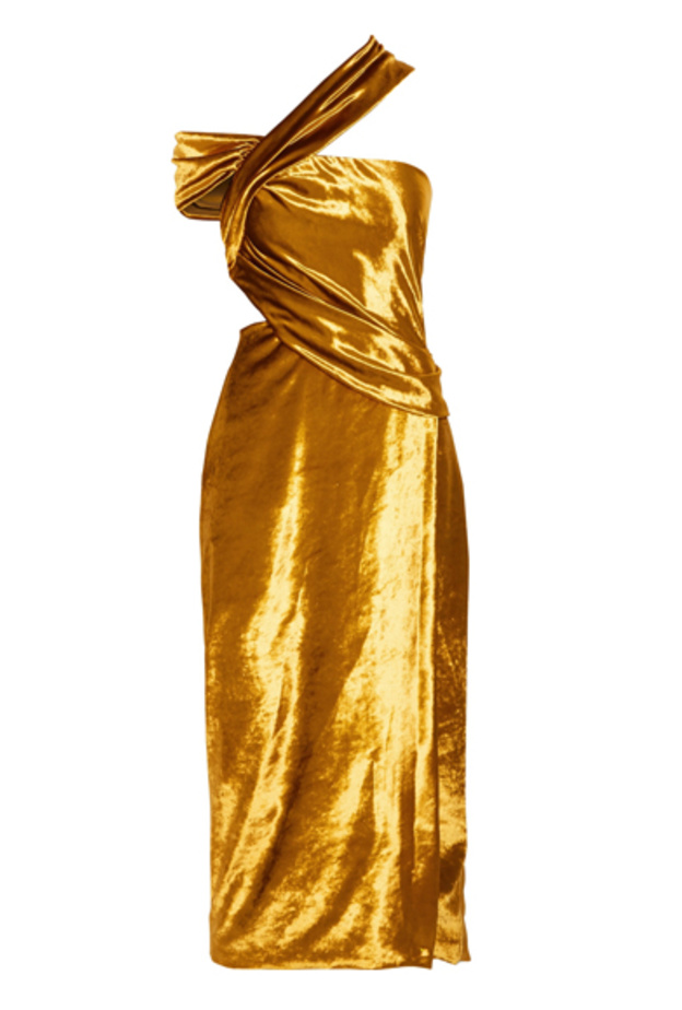 أجمل فساتين الأقمشة البراقة