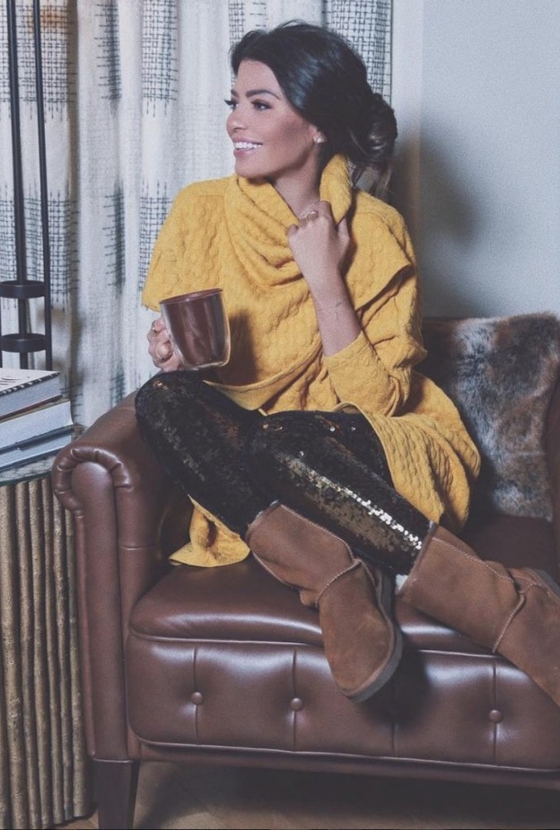 العنود بأزياء الشتاء الانيقة