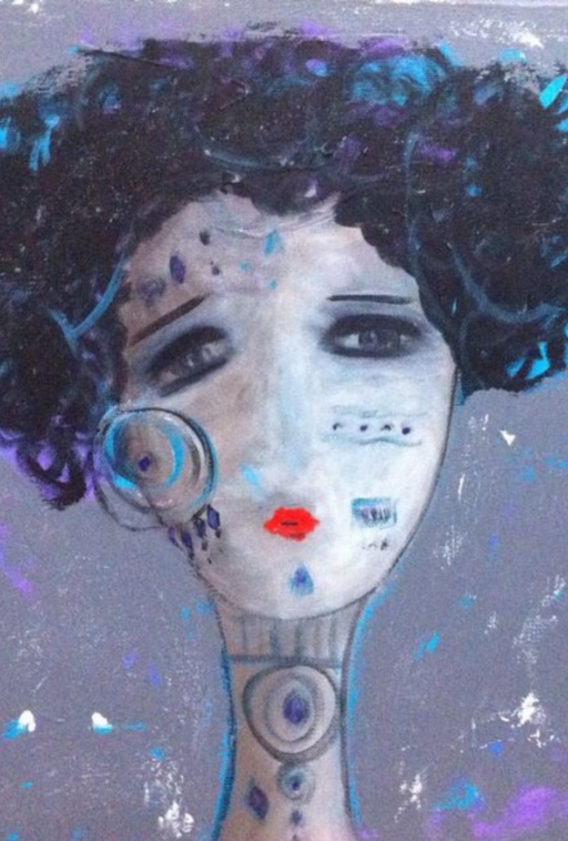 لوحة للفنانة التشكيلية غادة المحمدي