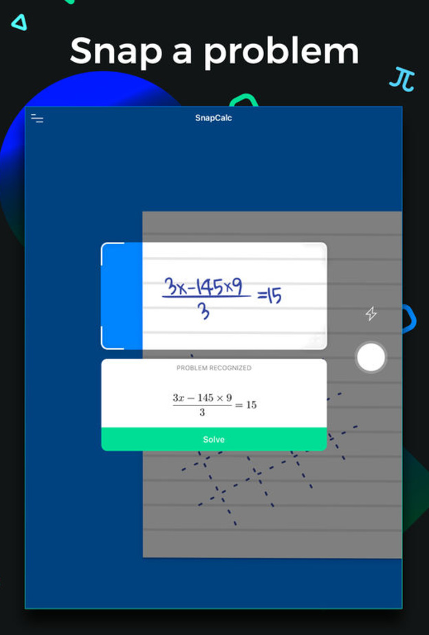 تطبيق SnapCalc يقوم بحل المسائل الحسابية عبر تصوير المعادلة بكاميرا الهاتف