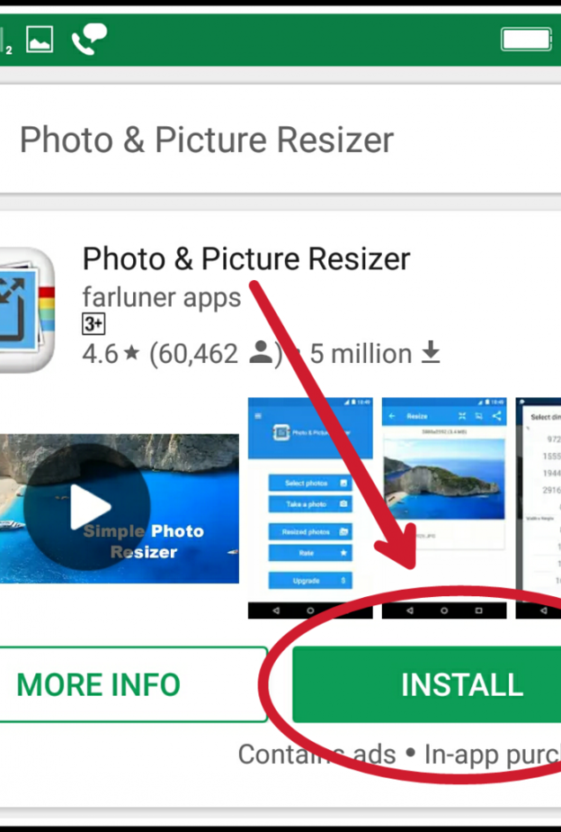 تطبيق لتقليل حجم الصورة و خفض مساحة التخزين على الهاتف