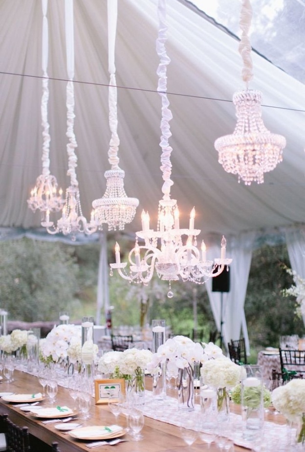 سنتربيسات الكريستال ديكور فخم لحفلة الزفاف