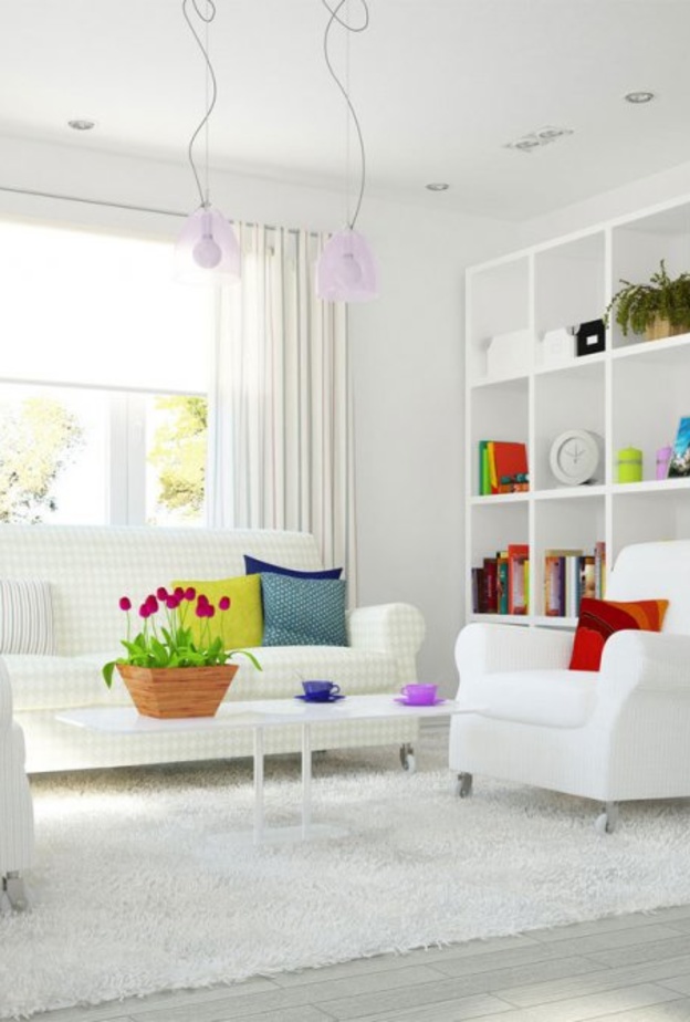 ديكور المنزل يتألق باللون الأبيض