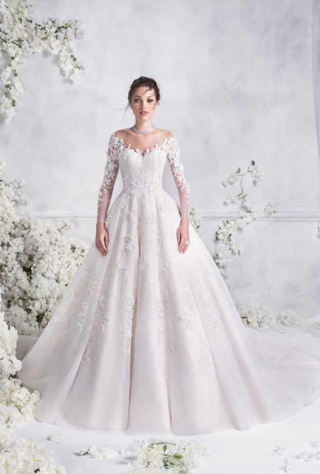 فساتين زفاف رومانسية و مشرقة من مجموعة رامي العلي لشتاء 2018