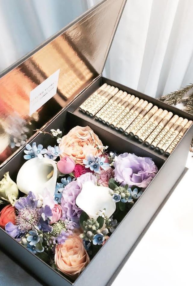 صندوق خشبي ضمن شكل مميز ومزين بطريقة مميزة لتقديم المهر