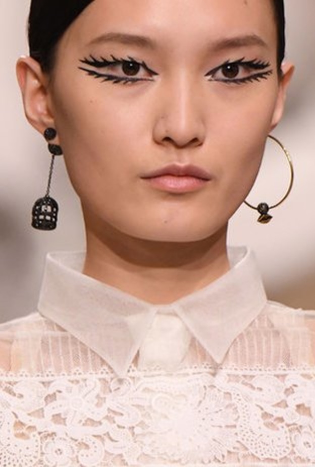 رسمات عصرية من الايلاينر في عرض ديور Dior