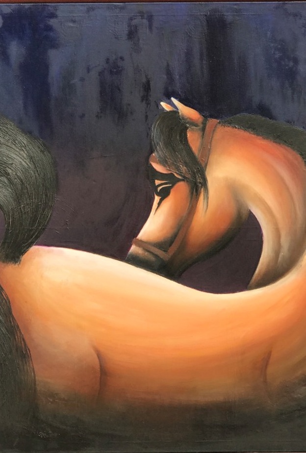 من أعمال الفنانة التشكيلية ريم الخراشي