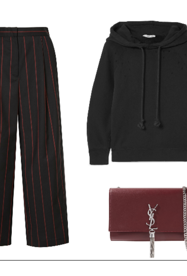  اطلالة نهارية كاجوال بنقشة الخطوط