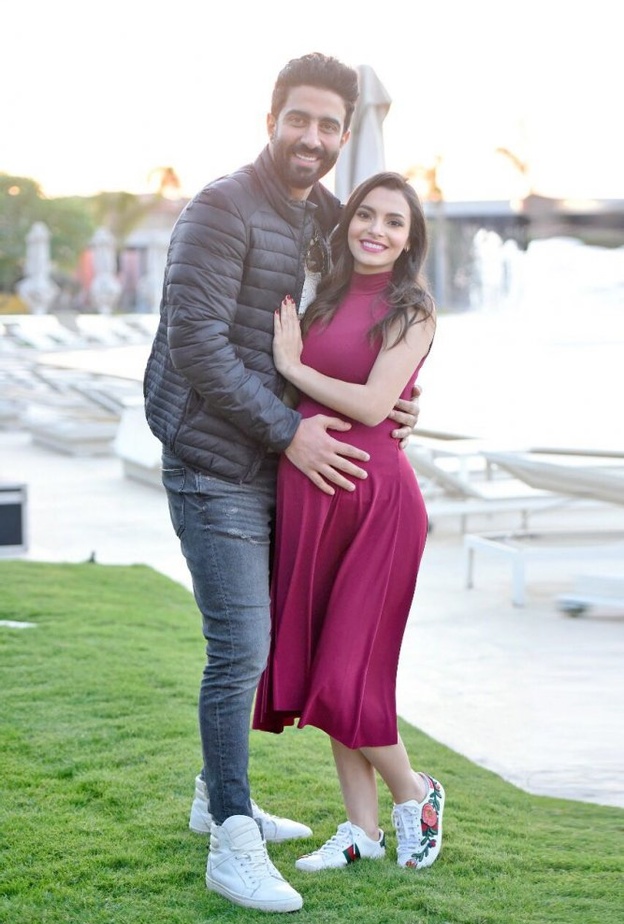 كارمن سليمان مع زوجها 