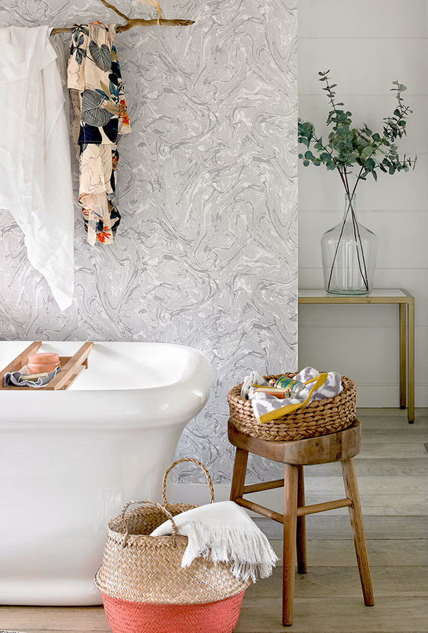 حمامات أنيقة بلمسات بسيطة