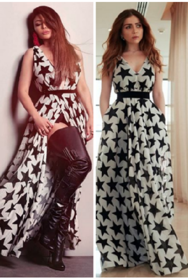 هيفاء وهبي ومي عز الدين في نفس الفستان من مرمر حليم