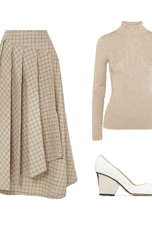 اطلالة شبابية ونهارية بأسلوب عصري بنقشة الكارو