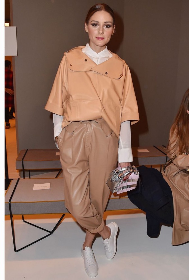 أوليفيا باليرمو Olivia Palermo ترتدي نقشات النمر في عرض ماكس مارا Max Mara