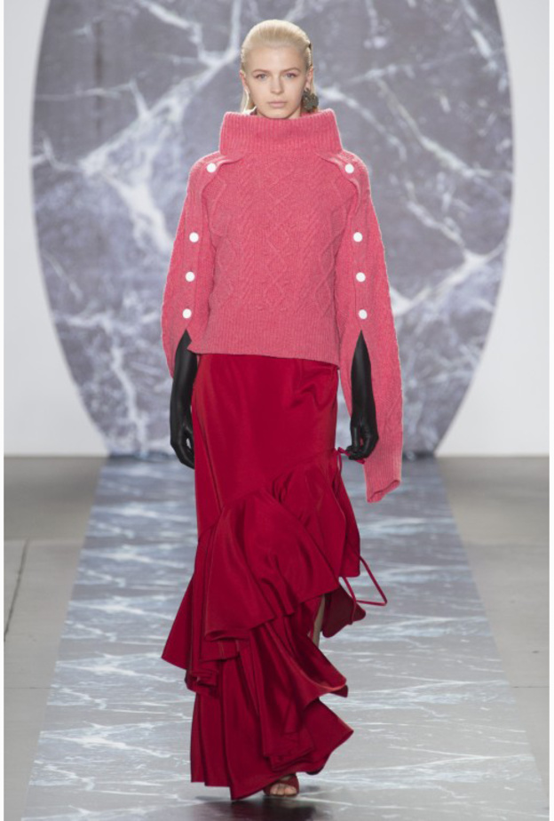 تنانير طويلة للمحجبات مع الكشكش بأسلوب دار Hellessy