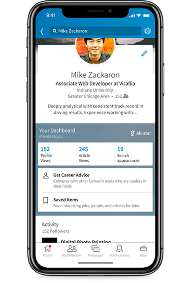 خاصية تبادل الخبرات المهنية من لينكدإن
