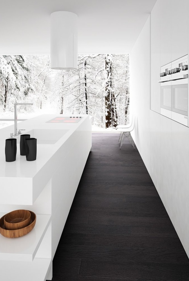 اختيار رائع لرخام المطبخ بلونه الأبيض