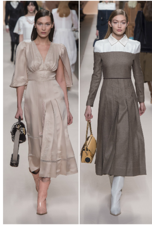 اطلالة جيجي وبيلا حديد في ميلانو