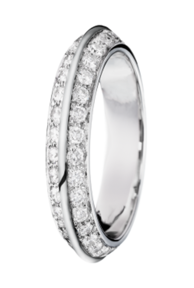 خاتم مرصع بالذهب الوردي من دار بوشرون Boucheron للعروس