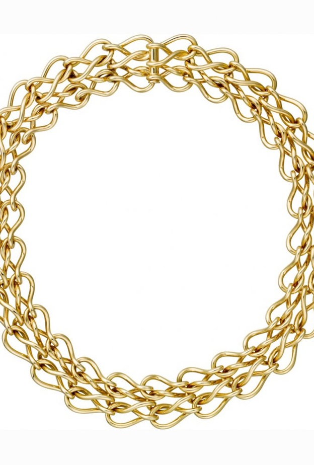 عقد من الذهب الأصفر والألماس من كارتيه.