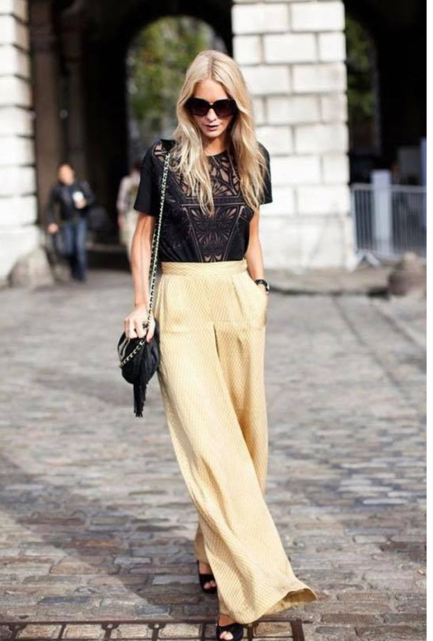 البناطيل الواسعة لأجمل الاطلالات الربيعية