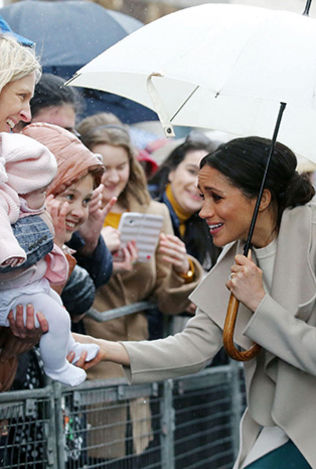 وردة حمراء في بلفاست لميغان ماركل