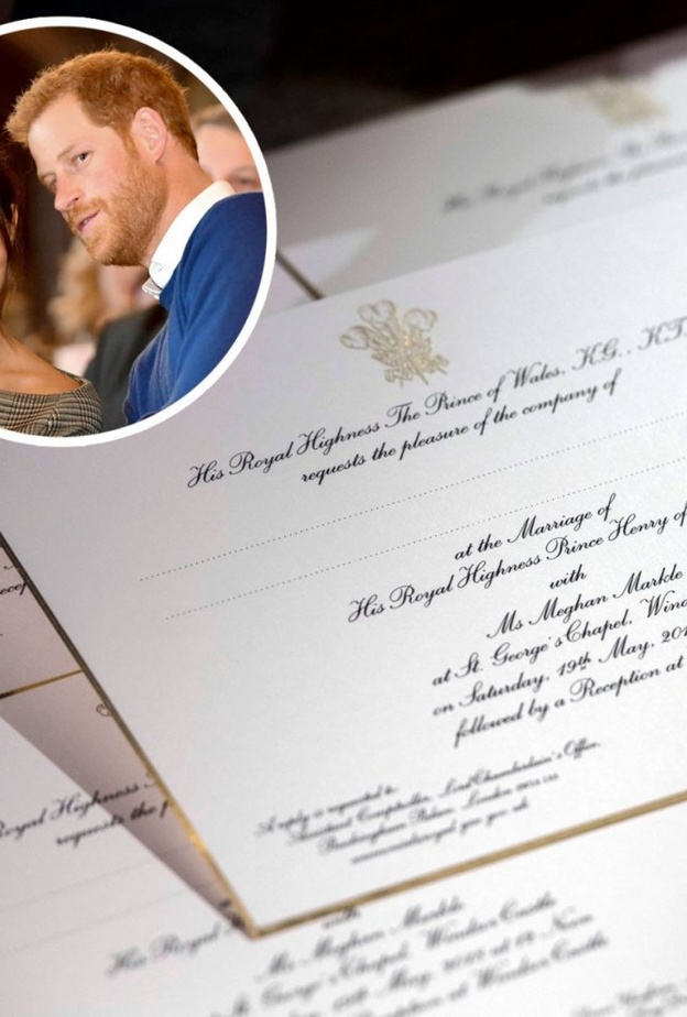 دعوة زفاف الامير هاري خالية من شعار الملكة