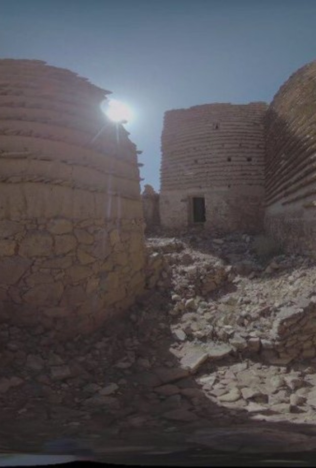 من اللوحات المشاركة في معرض الفن السعودي المعاصر 