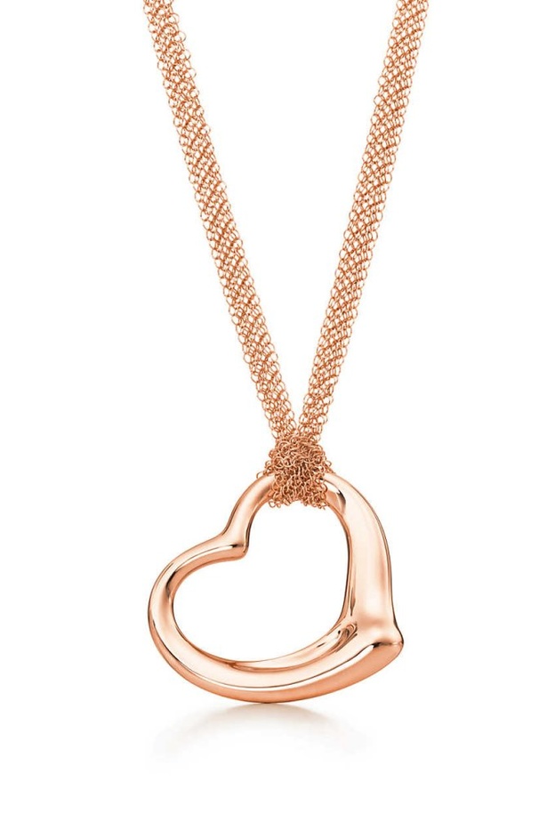 سلاسل تيفاني ذهب على شكل قلب