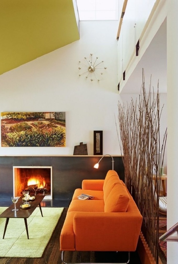 ديكور جبس سقف غرفة جلوس بميول صغيرة