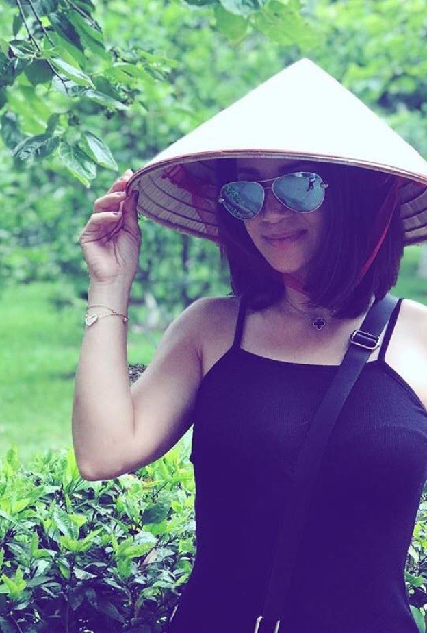 ديانا حداد وسط غابات فييتنام خلال إجازة تقضيها هناك