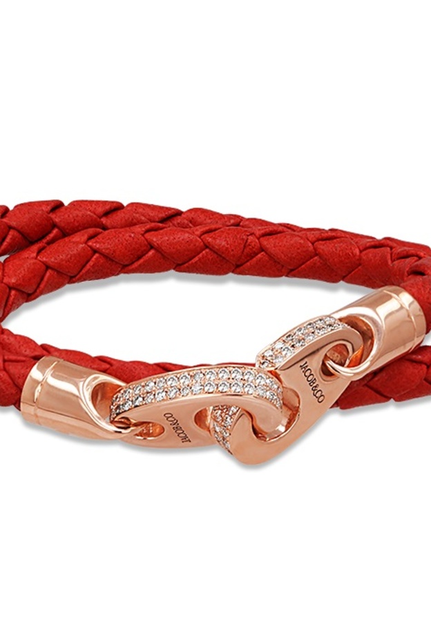 أسوارة كارتييه من جلد التمساح والذهب الأبيض