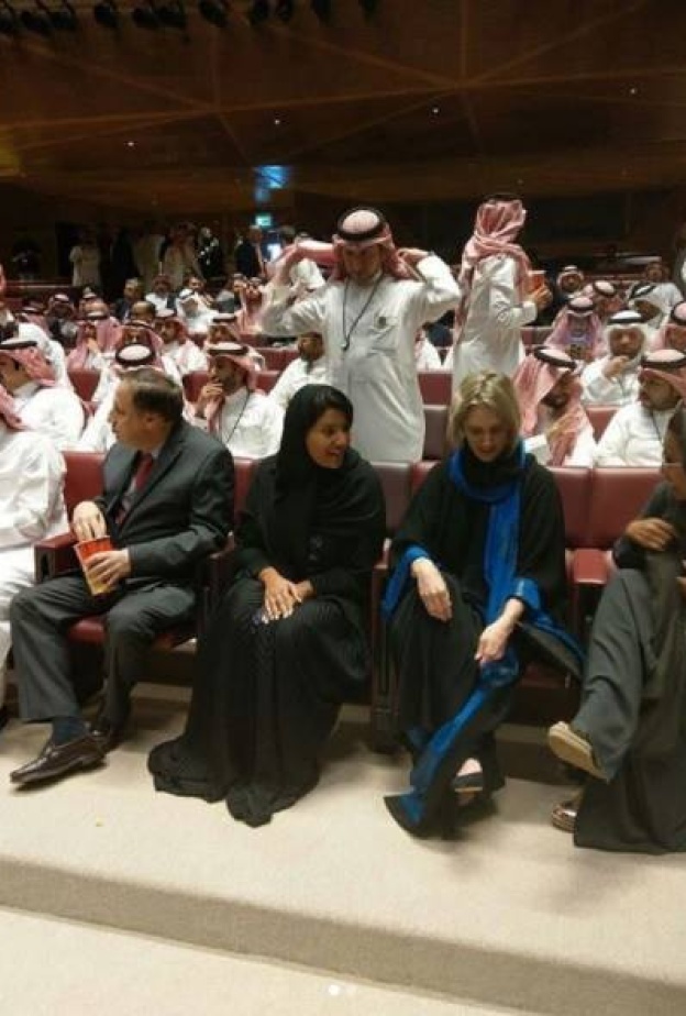 الأميرة ريما بنت بندر في حفل افتتاح السينما السعودية بالرياض أمس
