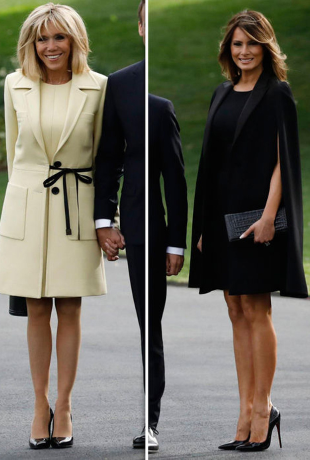 خطفت السيدتان الانظار باطللاتين مونوكروم وتميزتا بالانوثة والاناقة