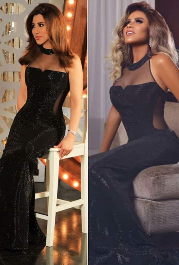 نجوى كرم وهند البحريني بالفستان نفسه.. من ارتدته بشكل أجمل؟