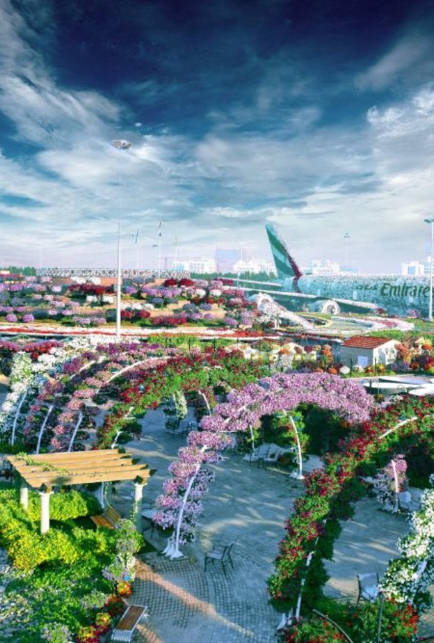 حدائق سنغافورة النباتية _ شلال جميل في حديقة الزنجبيل