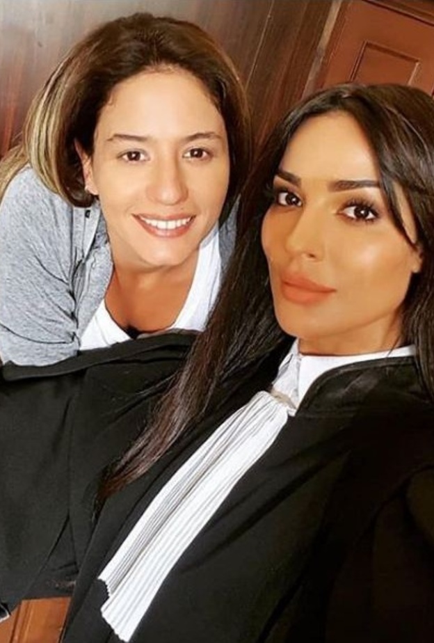 نادين نجيم في كواليس مسلسل طريق