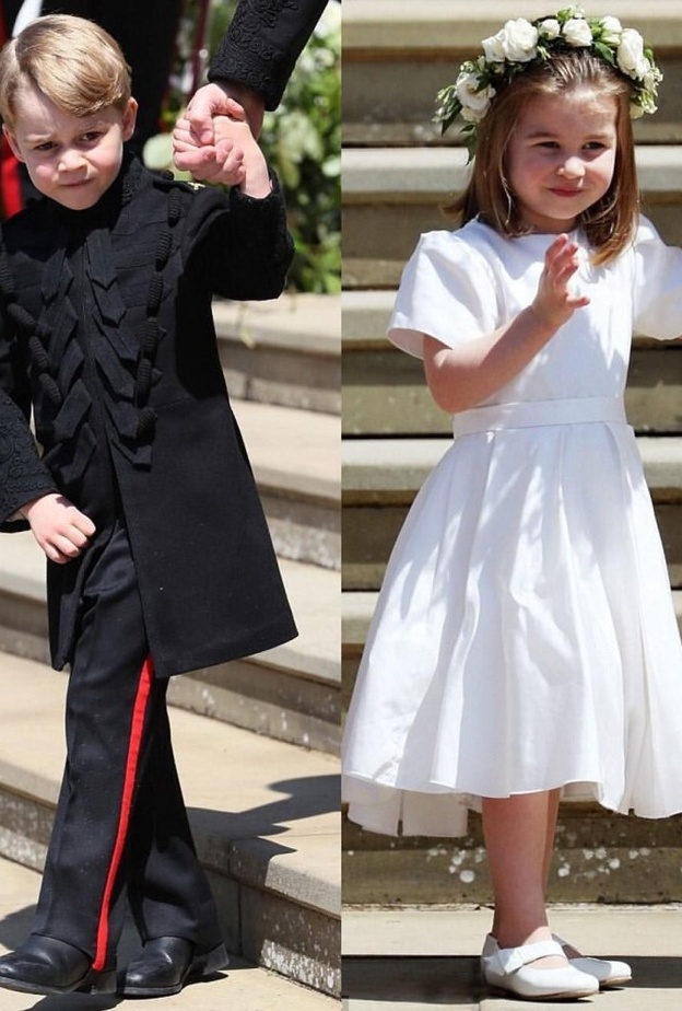 تميز الاطفال في زفاف الامير هاري باطلالتهم الانيقة