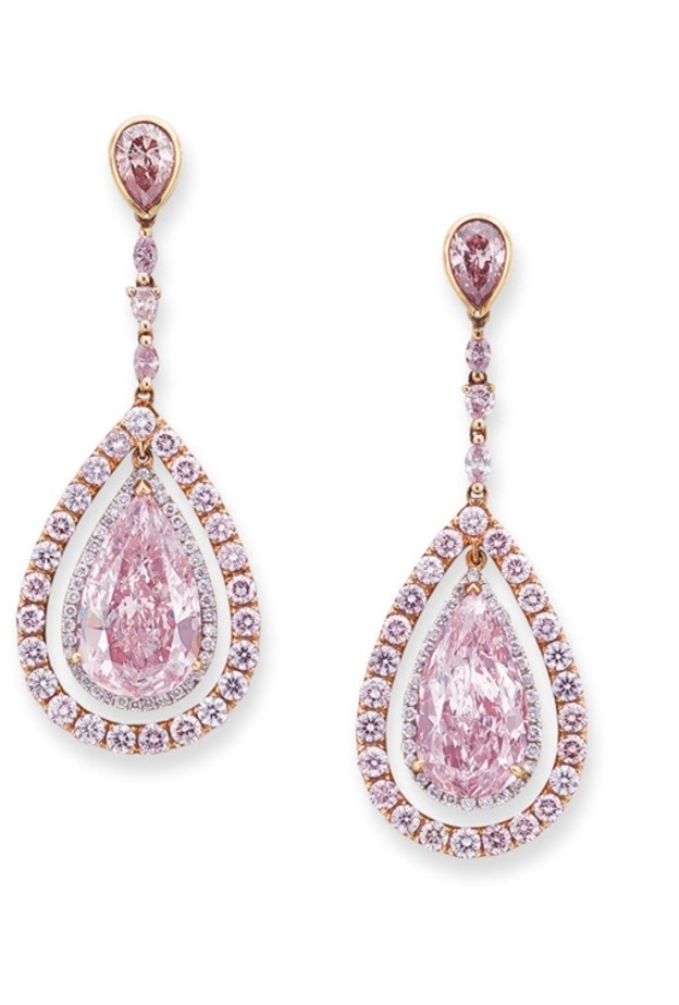 أقراط الماس الأصفر