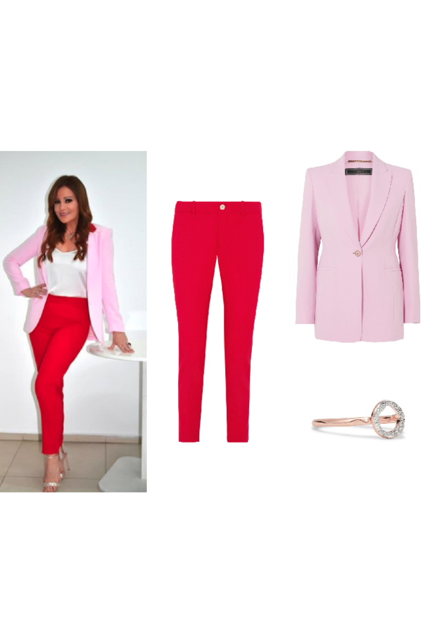 كارول سماحة في تنسيق مميز في البنطلون الأحمر