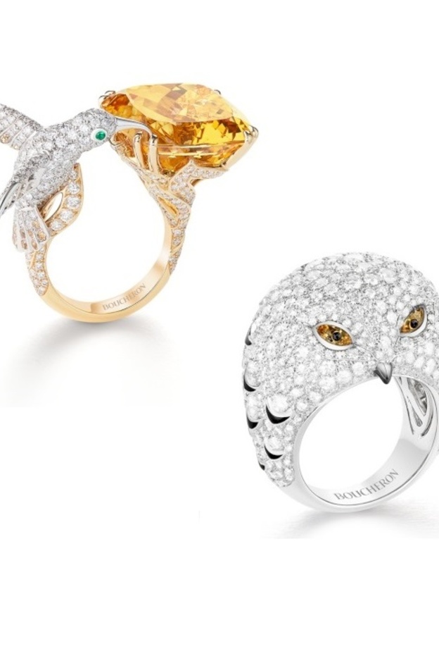 أقراط شوميه من الماس والياقوت