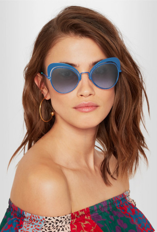 Prada نظارات شمسية بإطار معدني من