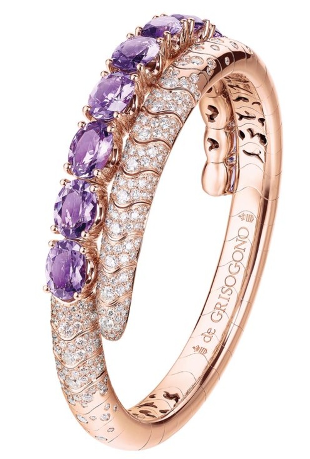 خاتم باسكال بروني من الجمشت والذهب