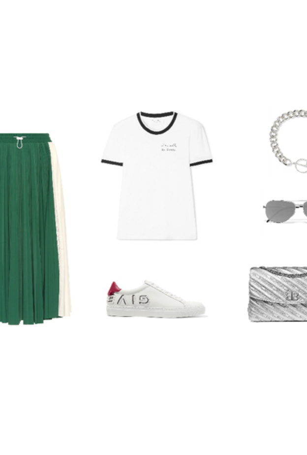 اطلالة أنيقة مستوحاة من ألوان العلم السعودي