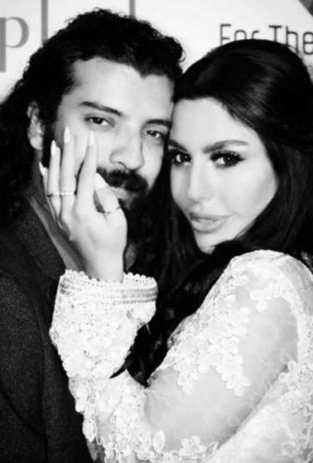 ليلى اسكندر مع زوجها