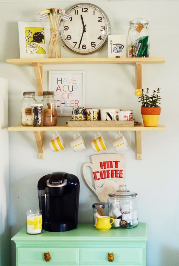 اكسسوارات لديكور ركن القهوة في منزلك