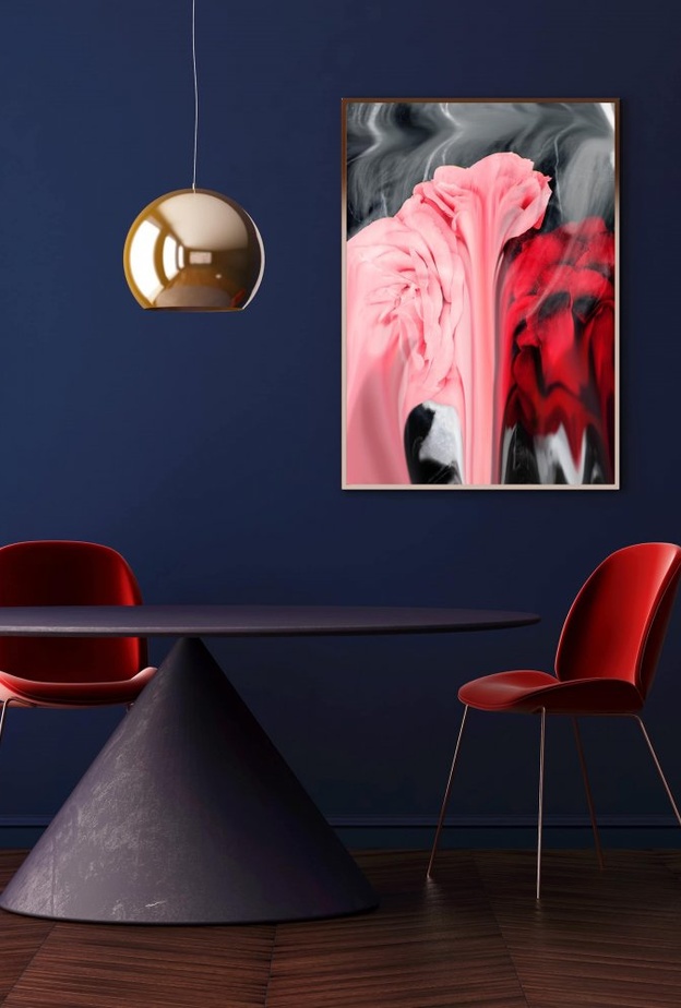 غرفة سفرة تلائم غرفة الجلوس بألوانها وأسلوب التصميم فيها